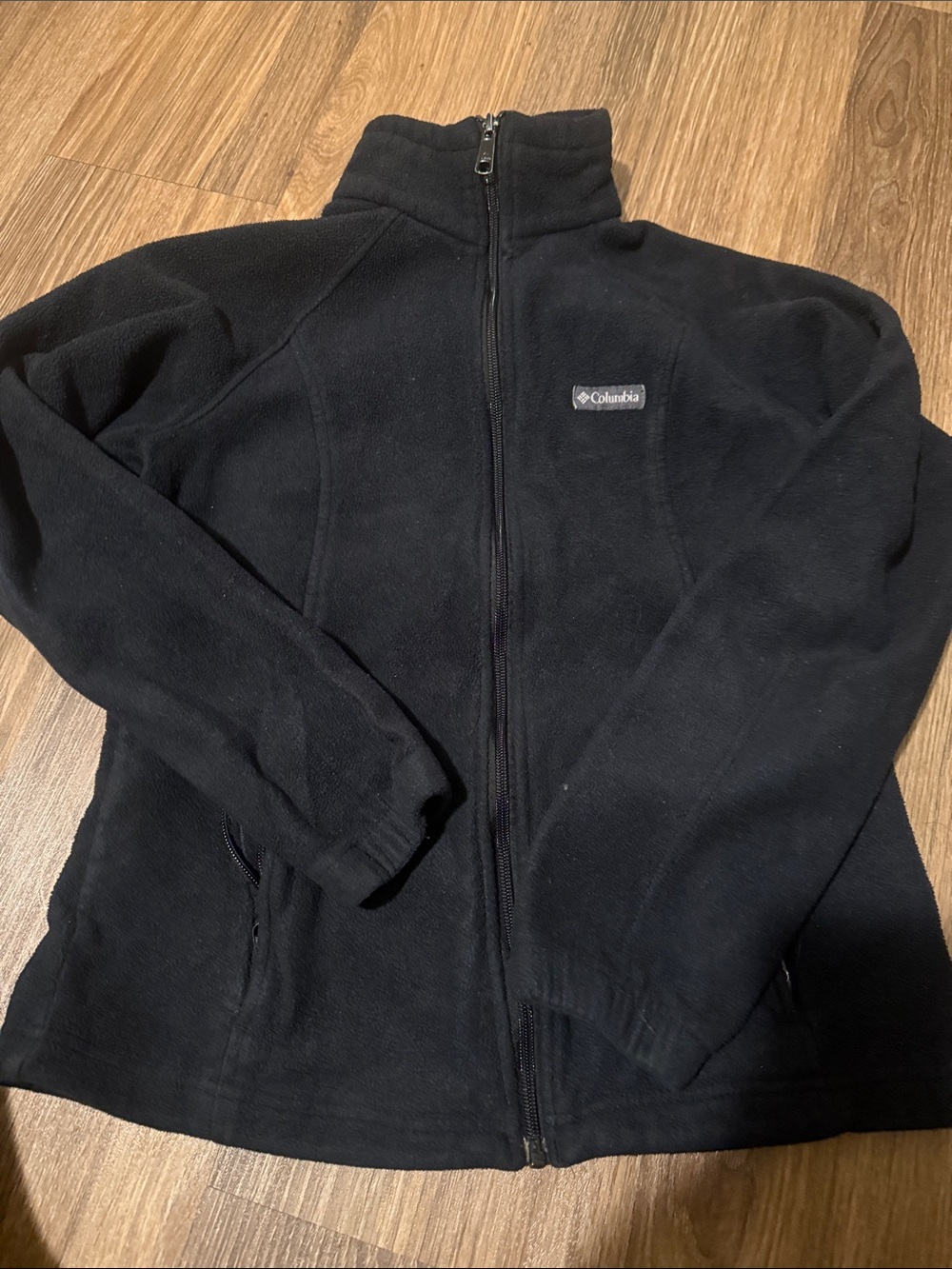 Columbia Black Full-Zip Fleece Jacket - Stand Collar